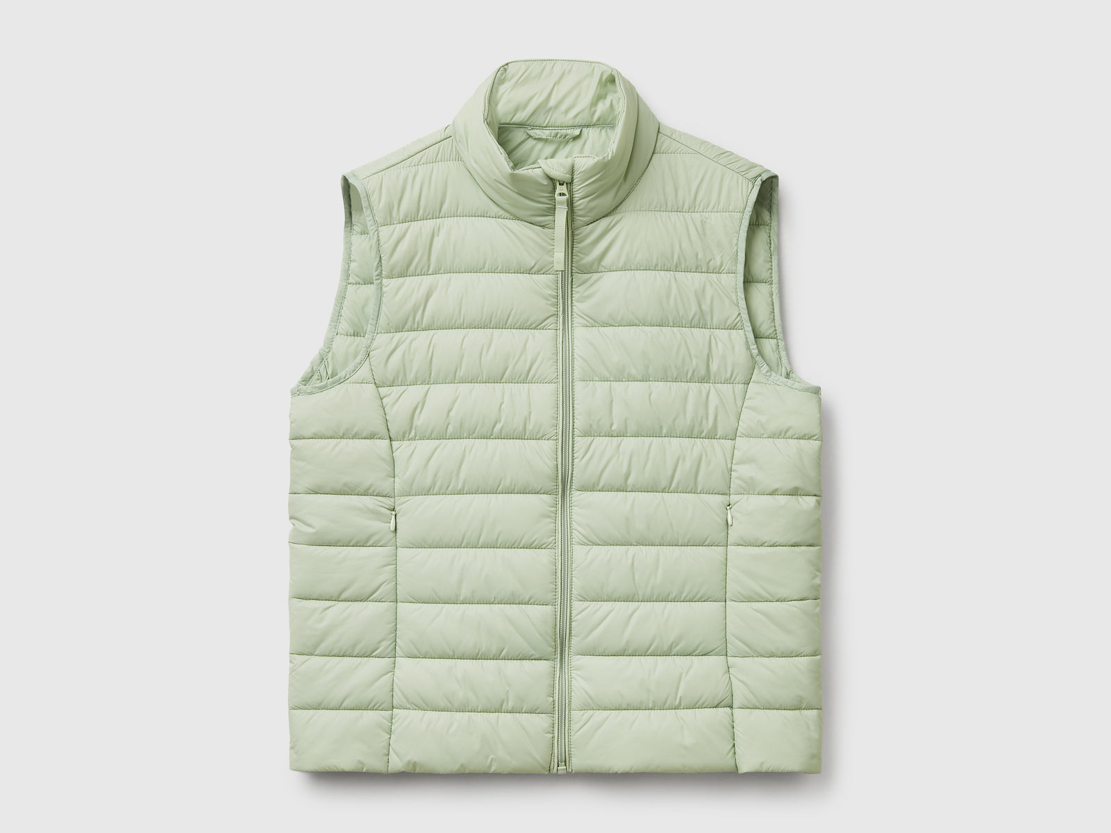 Smanicato slim fit imbottito da donna verde chiaro | Benetton Outlet