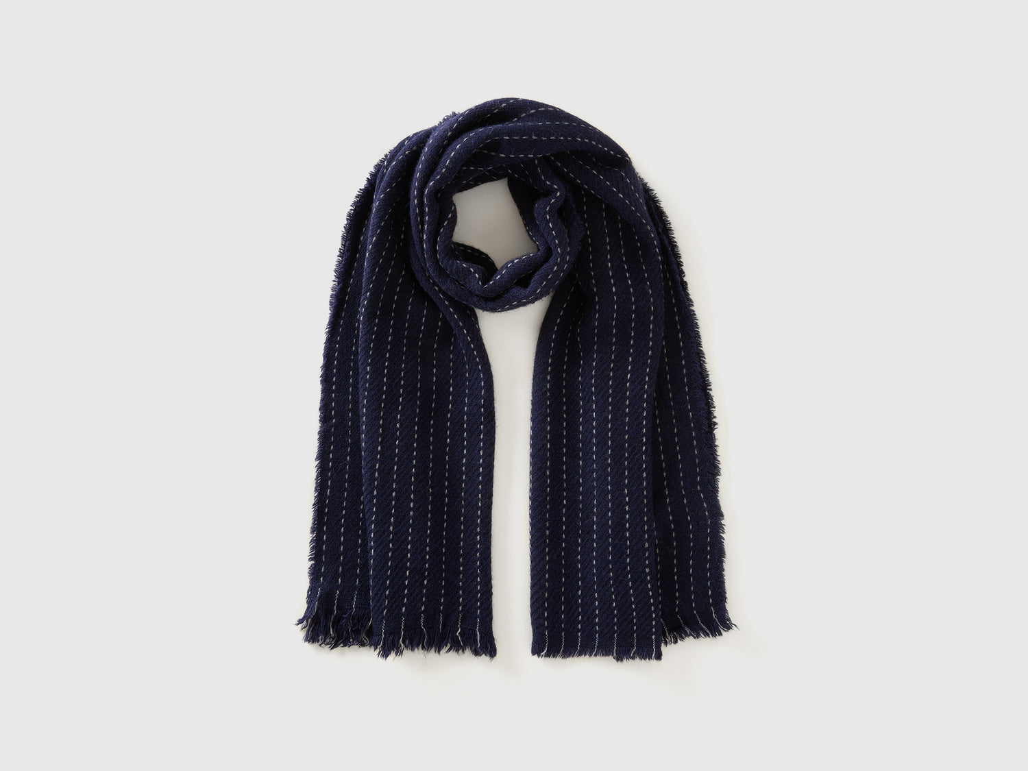 Sciarpa a righe da donna blu scuro | Benetton Outlet