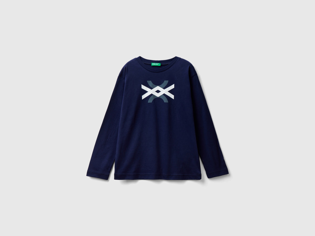 T-shirt manica lunga in cotone bio