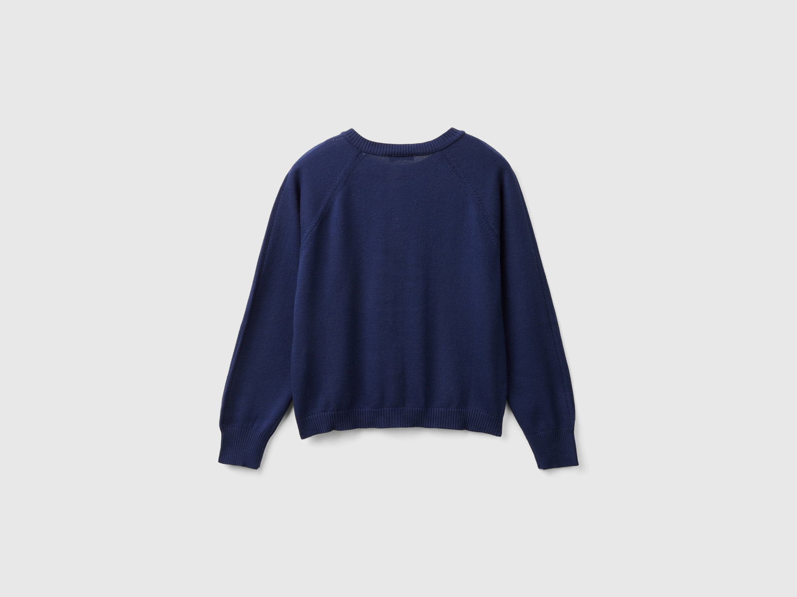 Pure cotton cardigan da bambina blu scuro 2 | Benetton Outlet