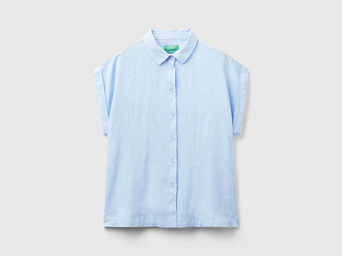 Camicia boxy fit in puro lino