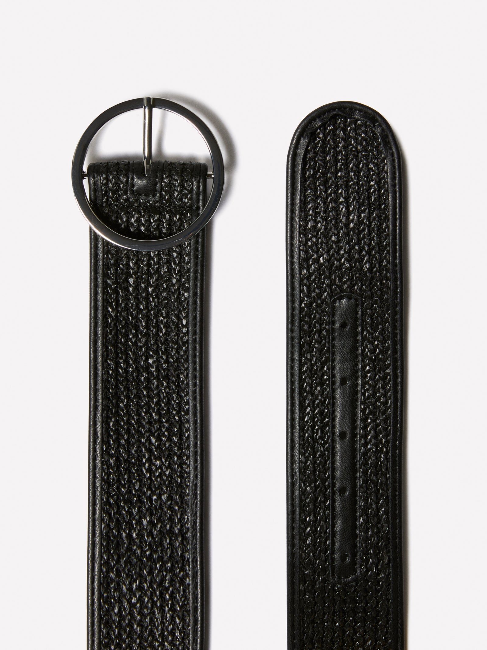 Cintura effetto paglia da donna nero 2 | Sisley Outlet