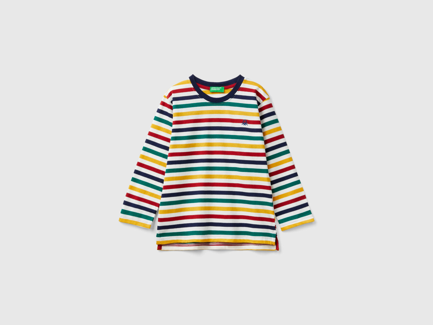 T-shirt a righe 100% cotone da bimbo multi-color | Benetton Outlet