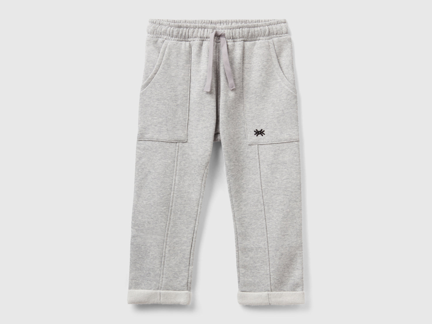 Pantaloni in calda felpa con coulisse da bimbo grigio | Benetton Outlet