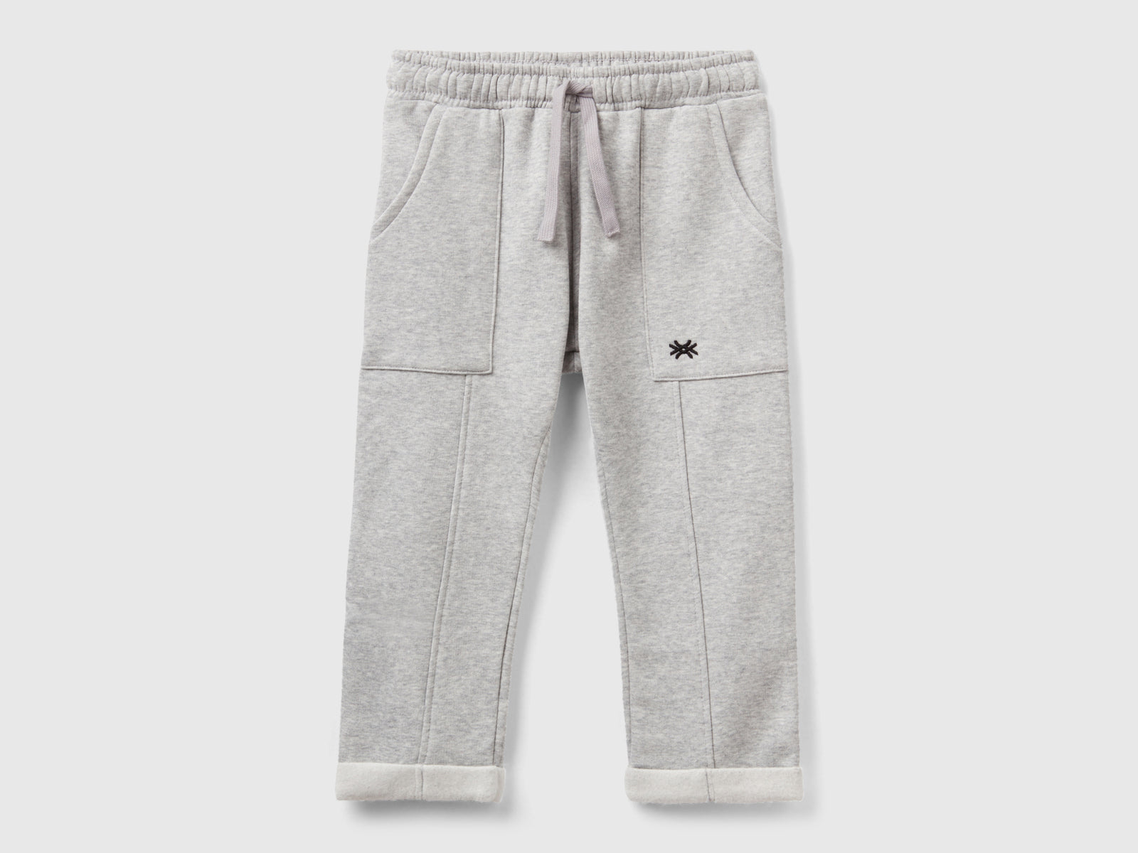 Pantaloni in calda felpa con coulisse da bimbo grigio | Benetton Outlet