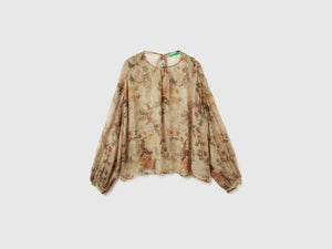 Blusa fluida floreale