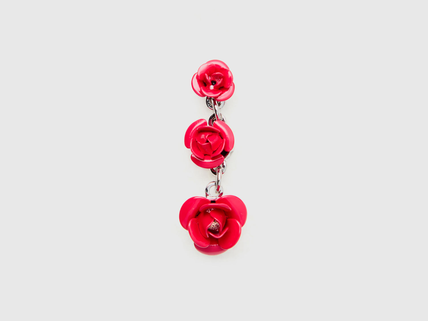 Orecchini pendenti con rose da donna rosso | Benetton Outlet