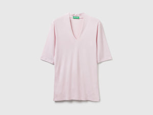 T-shirt slim fit in cotone a fibra lunga
