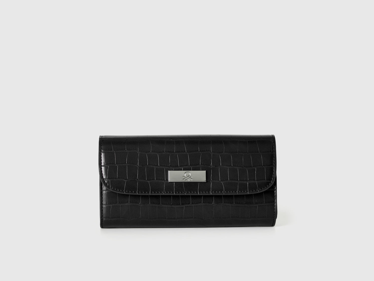 Portafoglio con stampa cocco da donna nero | Benetton Outlet