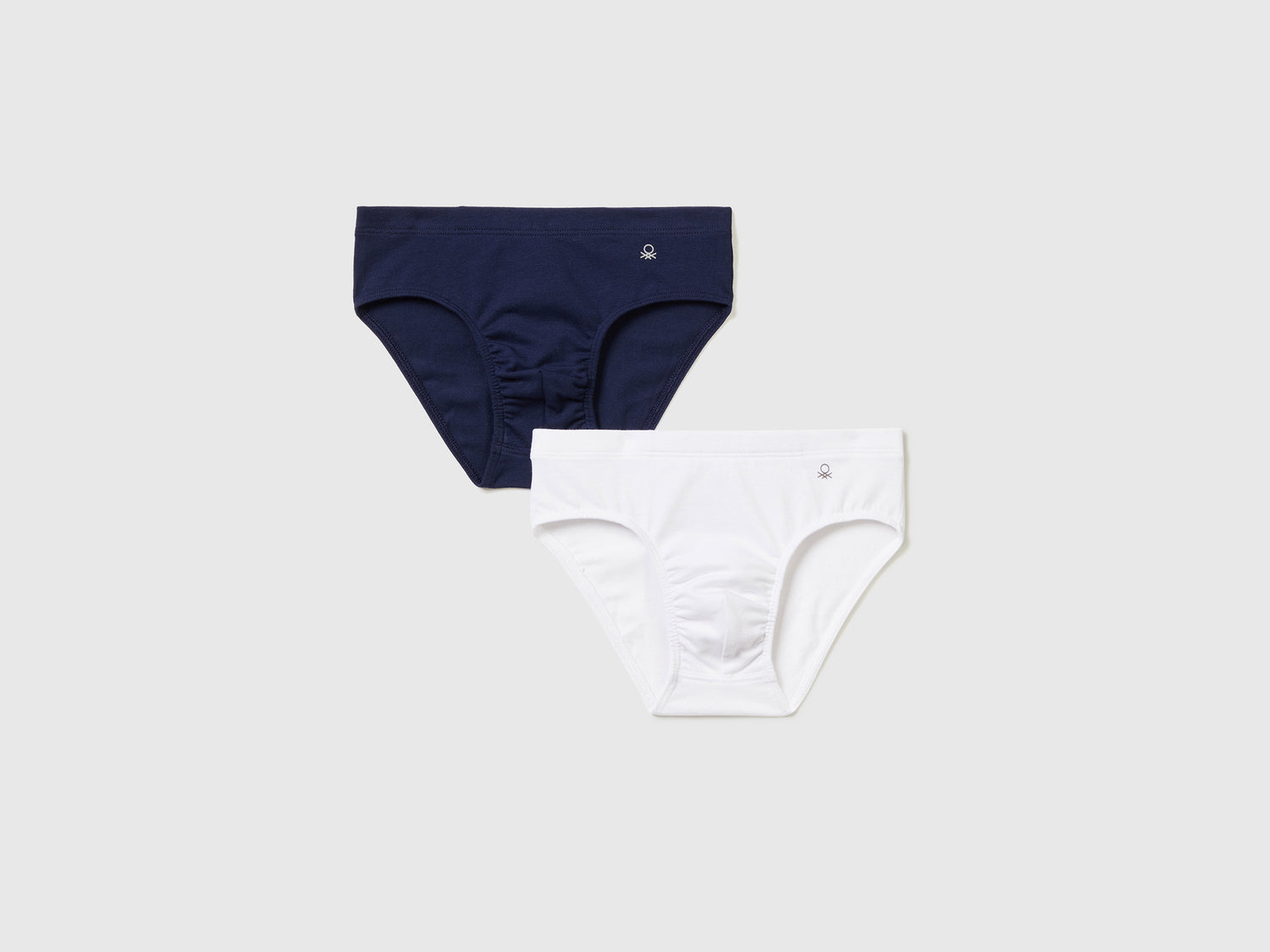 Due slip in cotone elasticizzato da bambino blu scuro | Benetton Outlet