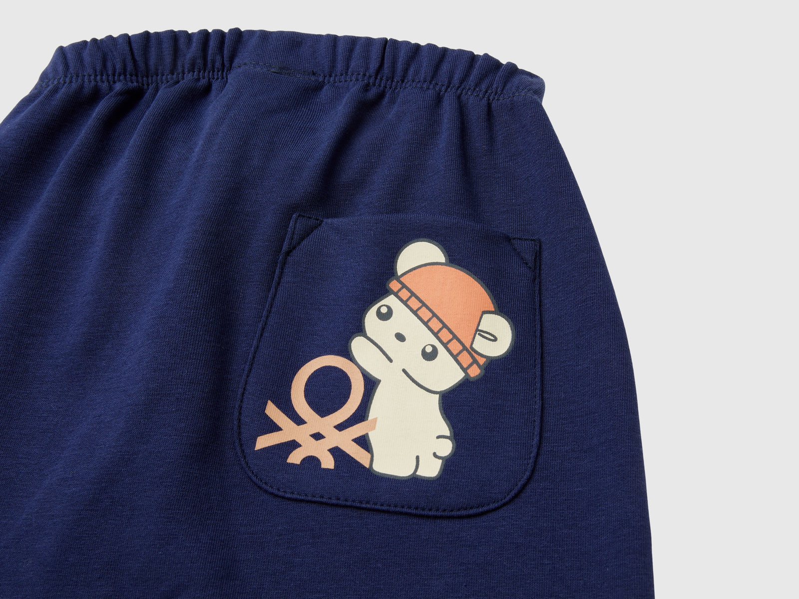 Warm sweatshirt trousers with pocket da neonato blu scuro 3 | Benetton Outlet