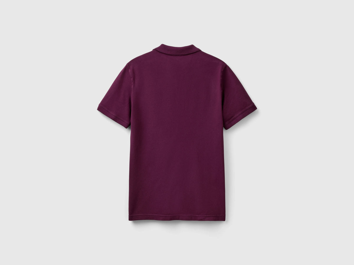 Polo viola scuro slim fit