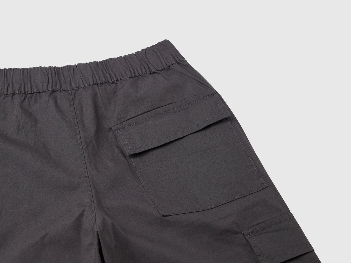 Pantaloni parachute in cotone stretch