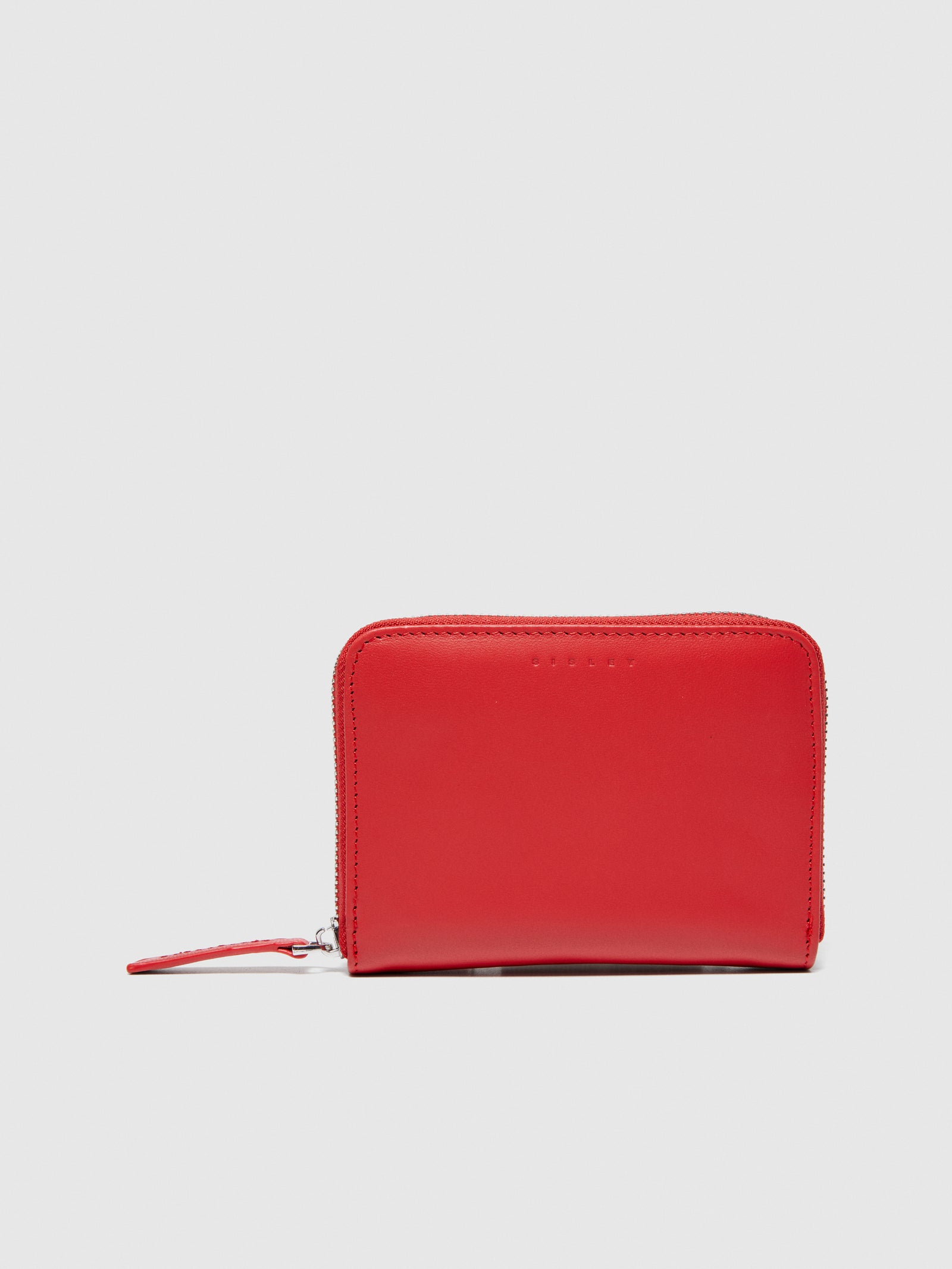 Portafoglio in pelle da donna rosso | Sisley Outlet