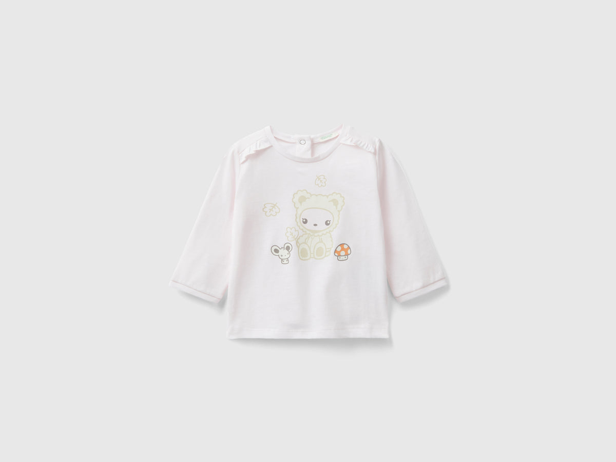 T-shirt in caldo cotone con rouches