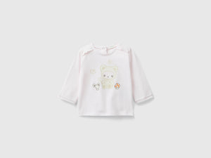T-shirt in caldo cotone con rouches