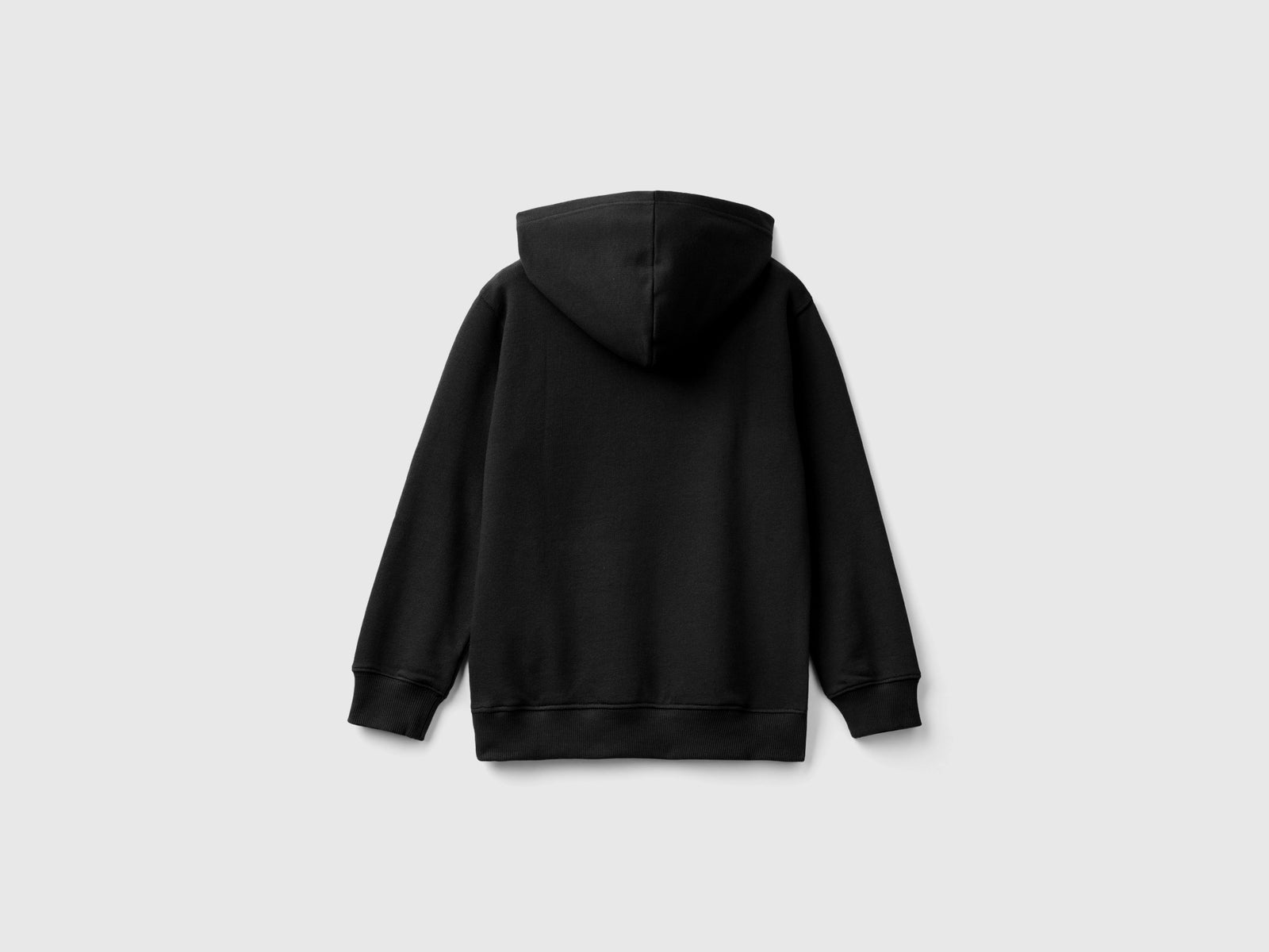 Felpa con stampa e cappuccio da bambino nero 2 | Benetton Outlet