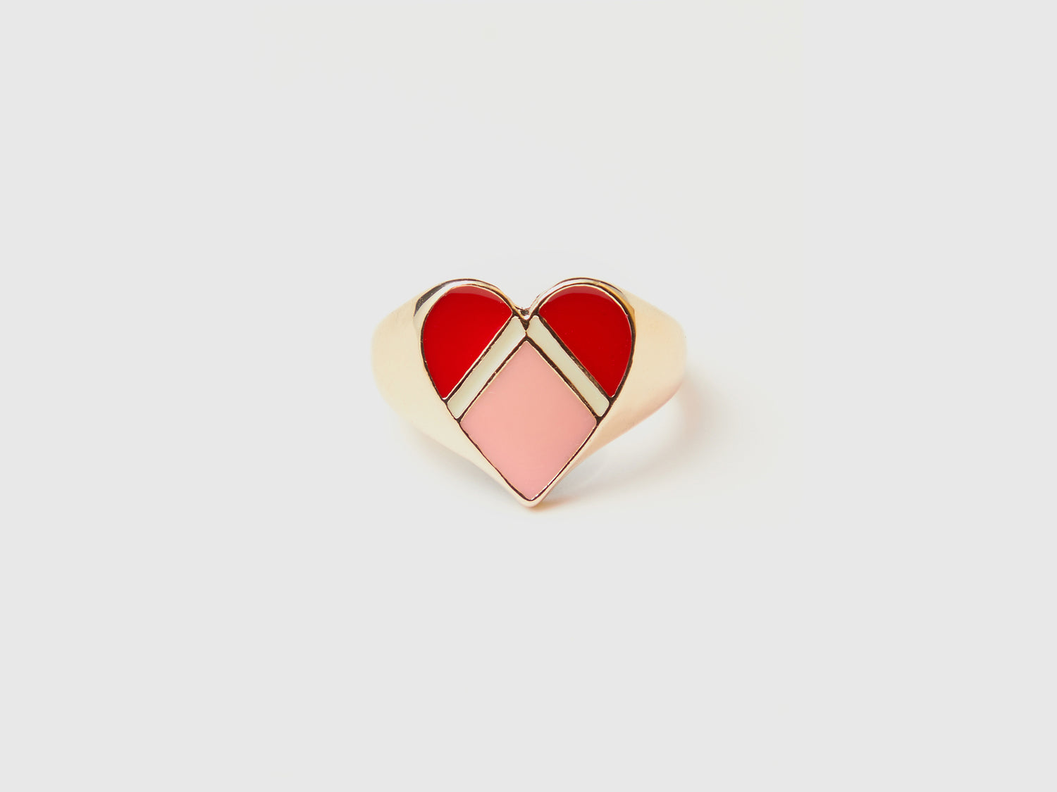 Anellocon motivo cuore da donna rosa | Benetton Outlet