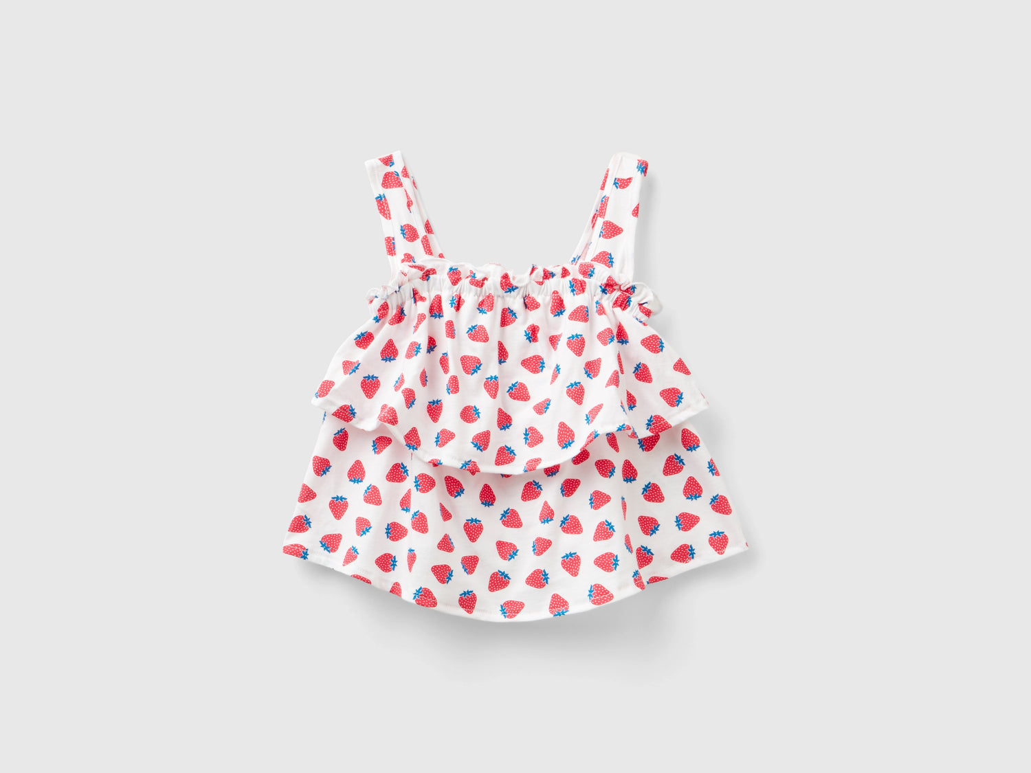 Top con stampa frutta da bimba bianco | Benetton Outlet