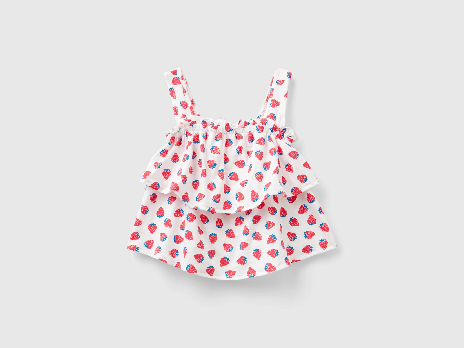 Top con stampa frutta da bimba bianco | Benetton Outlet