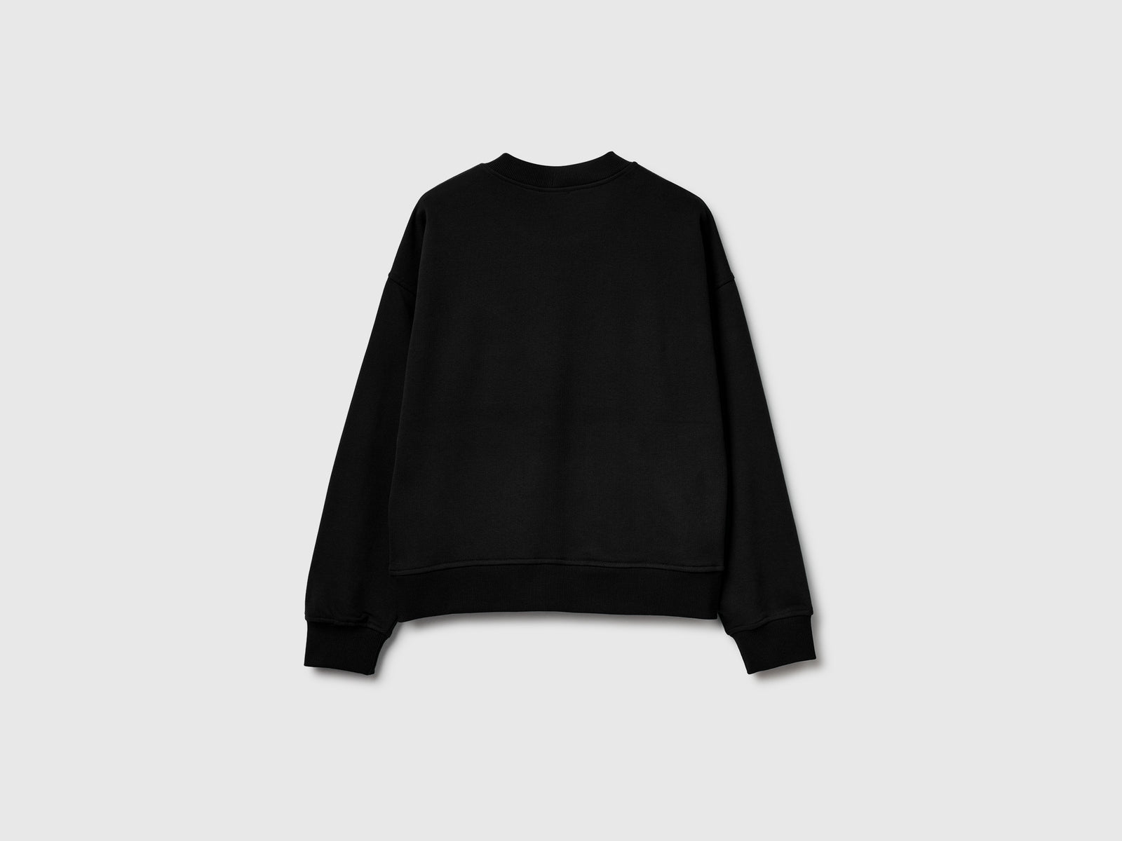 Felpa in misto cotone da donna nero 2 | Benetton Outlet