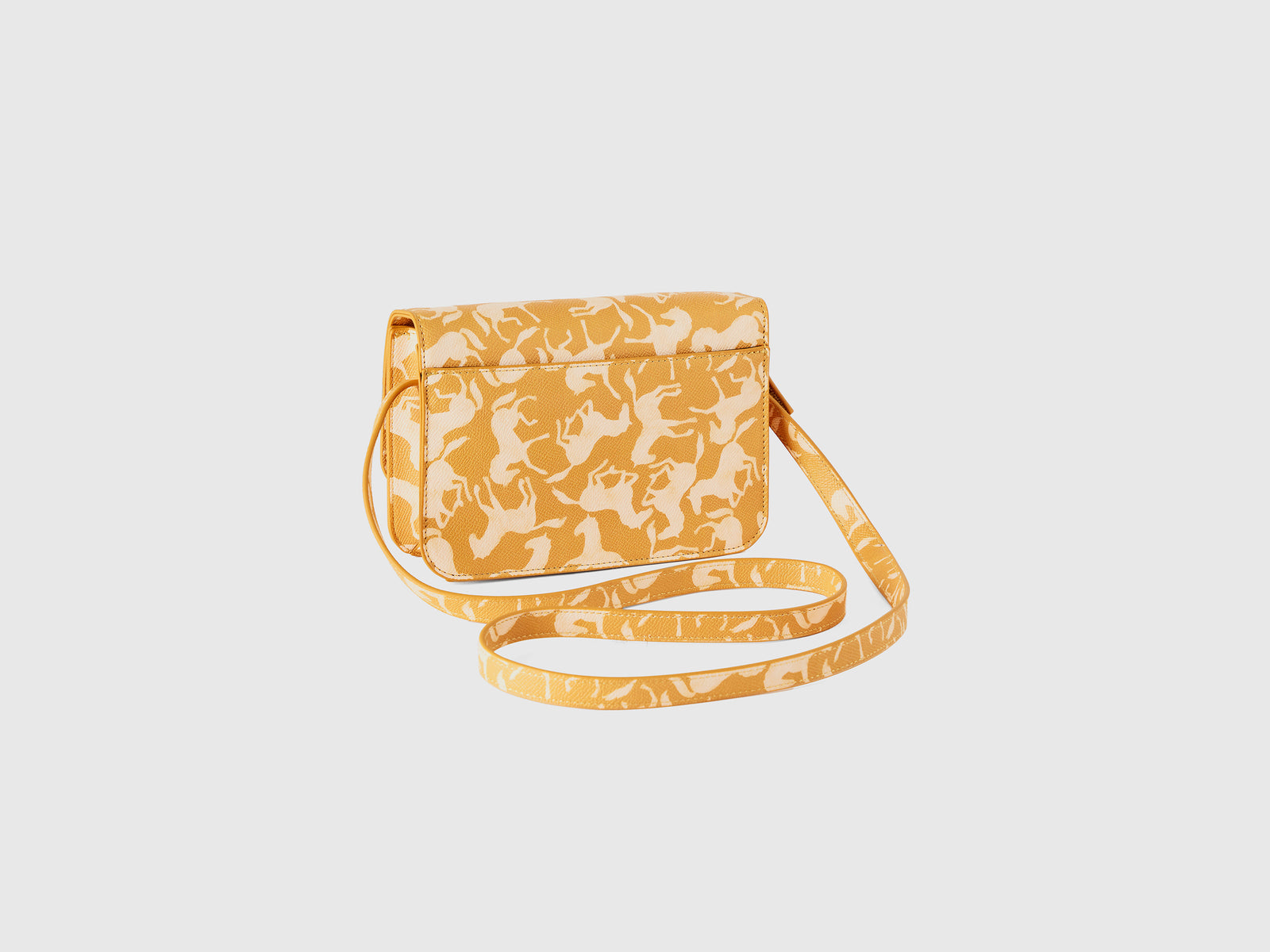 Be Bag giallo con stampa cavalli da bambina senape 2 | Benetton Outlet