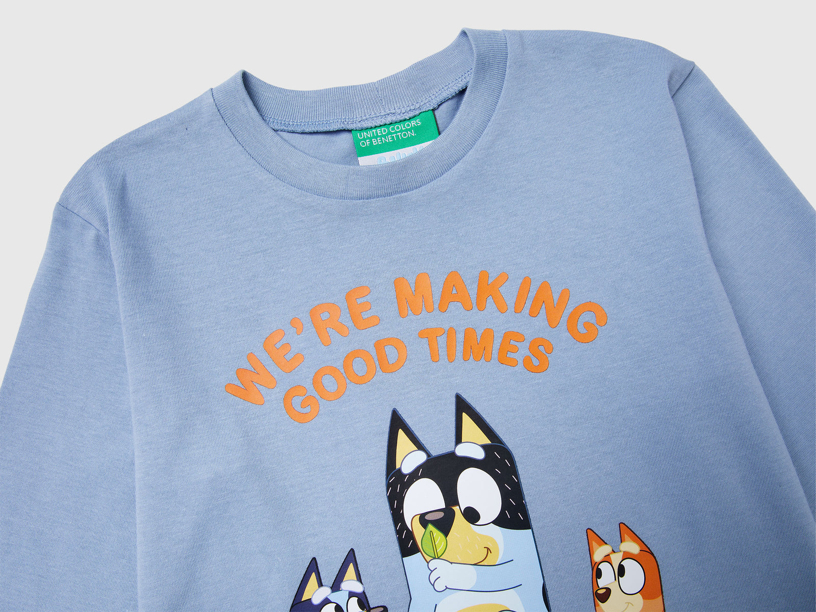 T-shirt con stampa Bluey ©Ludo Studio da bimbo azzurro 3 | Benetton Outlet