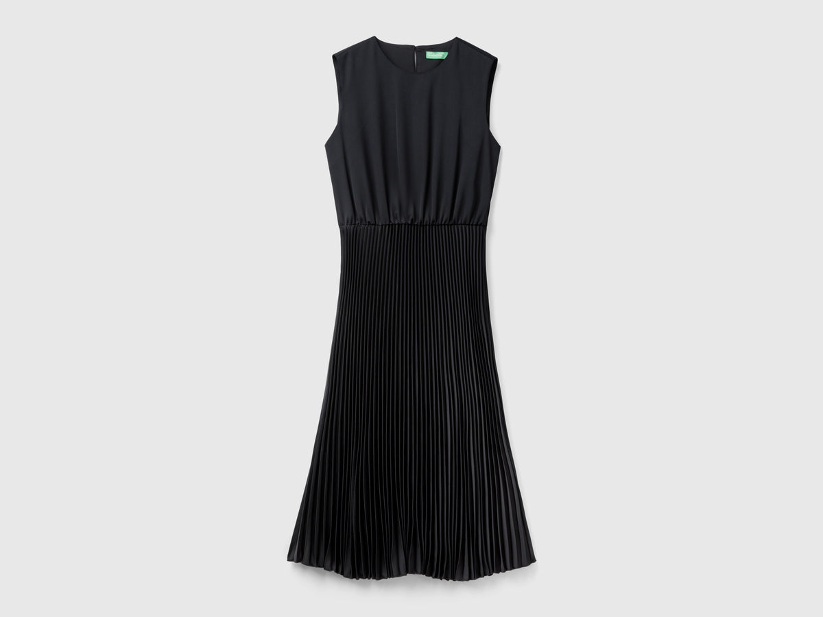 Vestito midi con gonna plissé