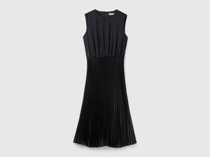 Vestito midi con gonna plissé