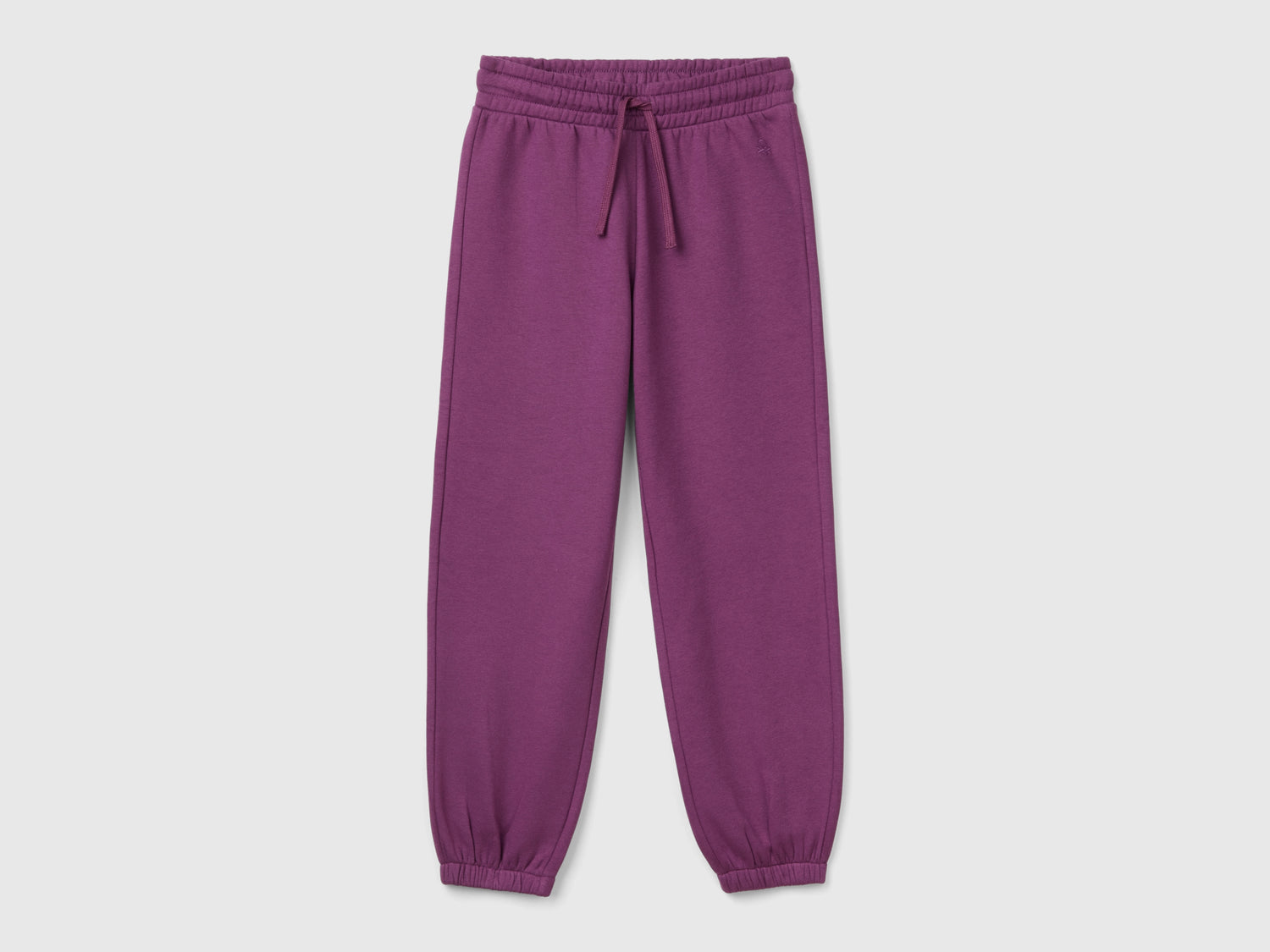 Joggers in felpa con coulisse da bambina malva | Benetton Outlet