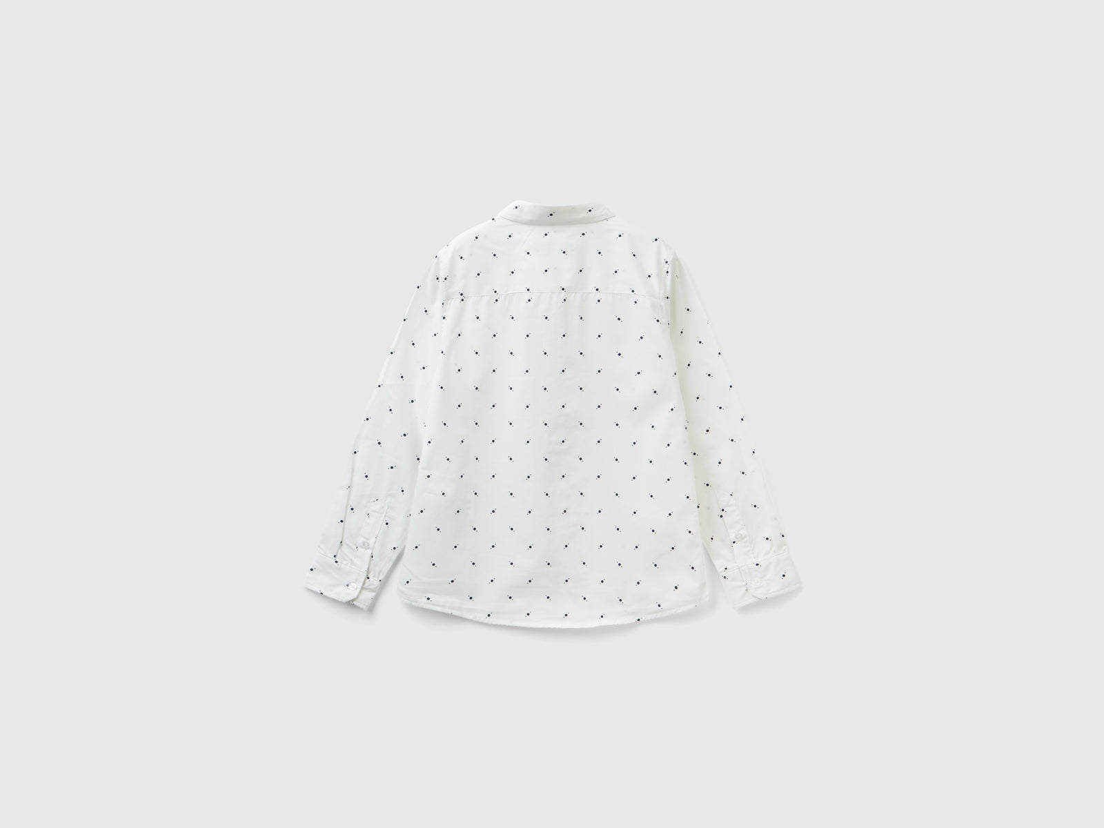 Camicia slim fit micro fantasia da bambino bianco 2 | Benetton Outlet