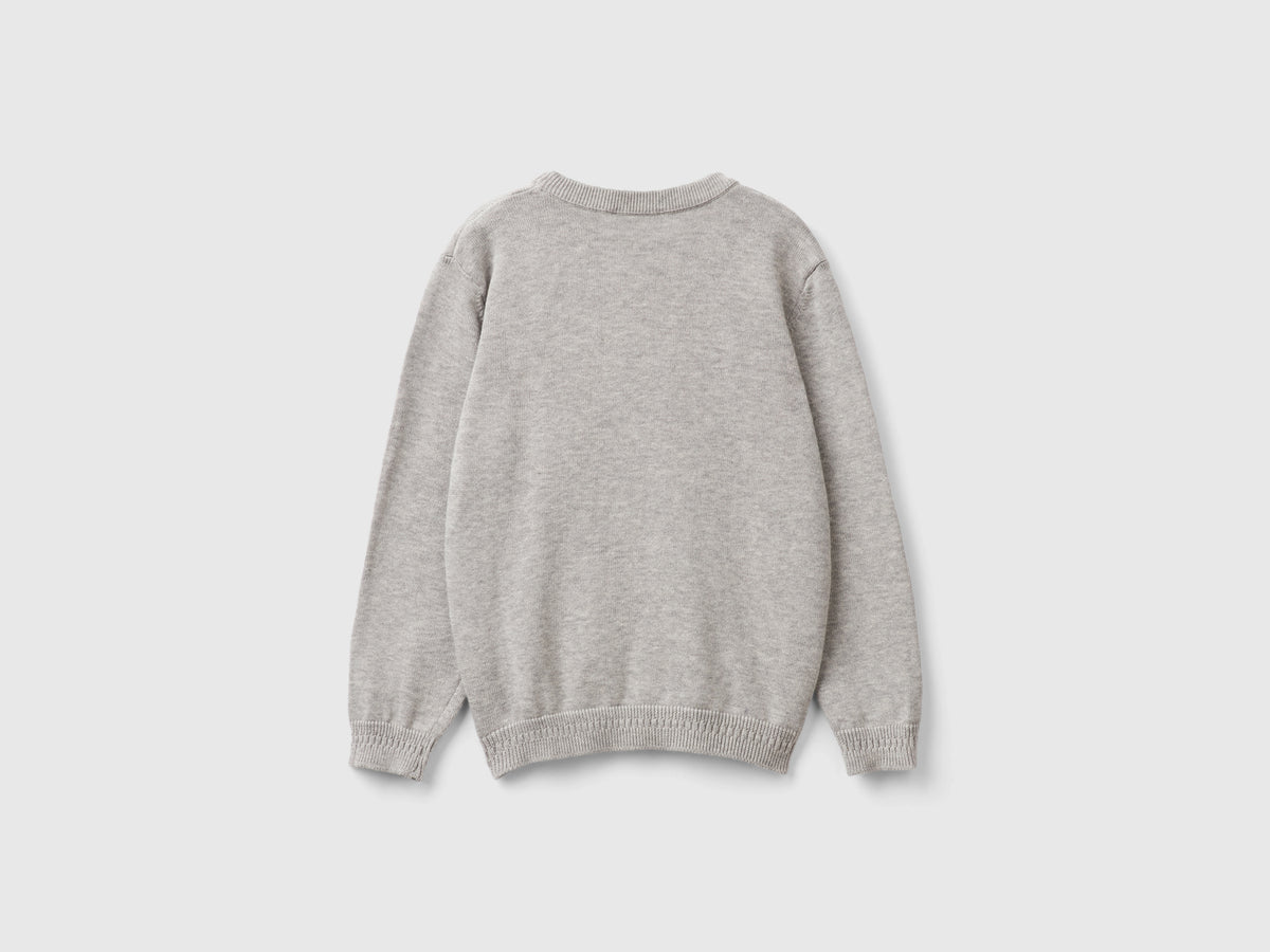 Maglioncino in puro cotone con logo