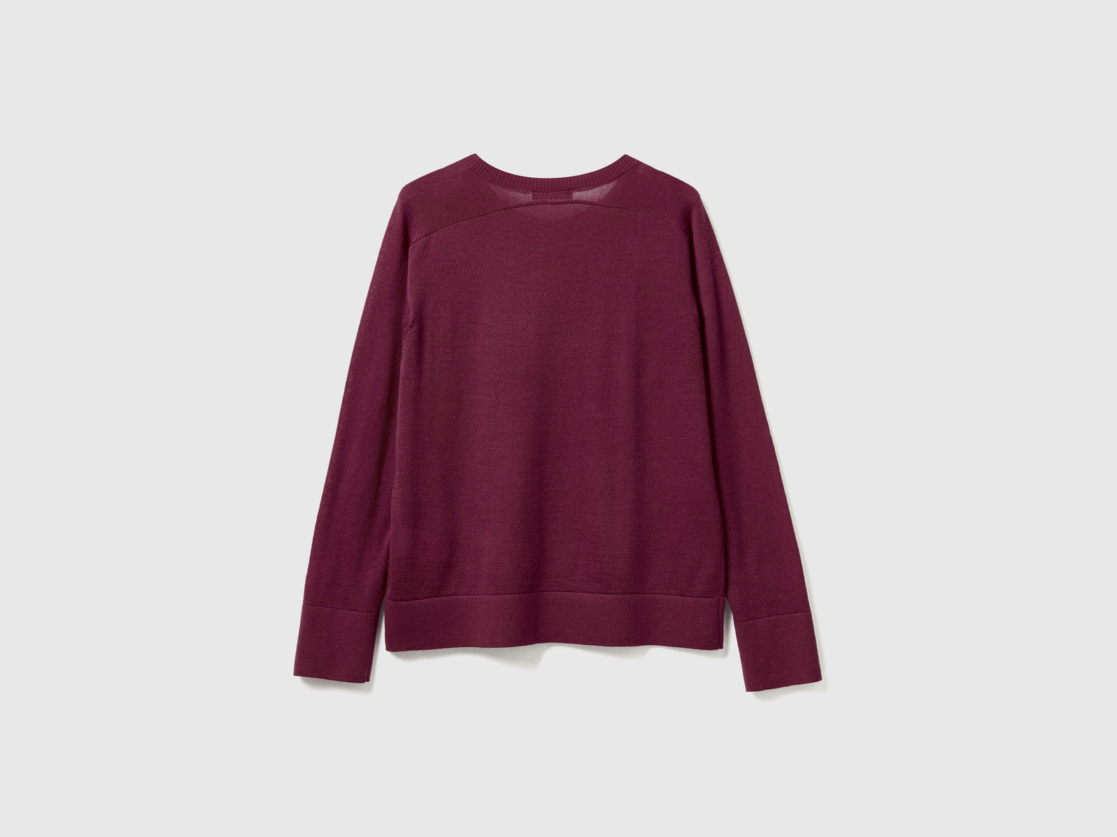 Maglia in pura lana Merino da donna prugna 2 | Benetton Outlet