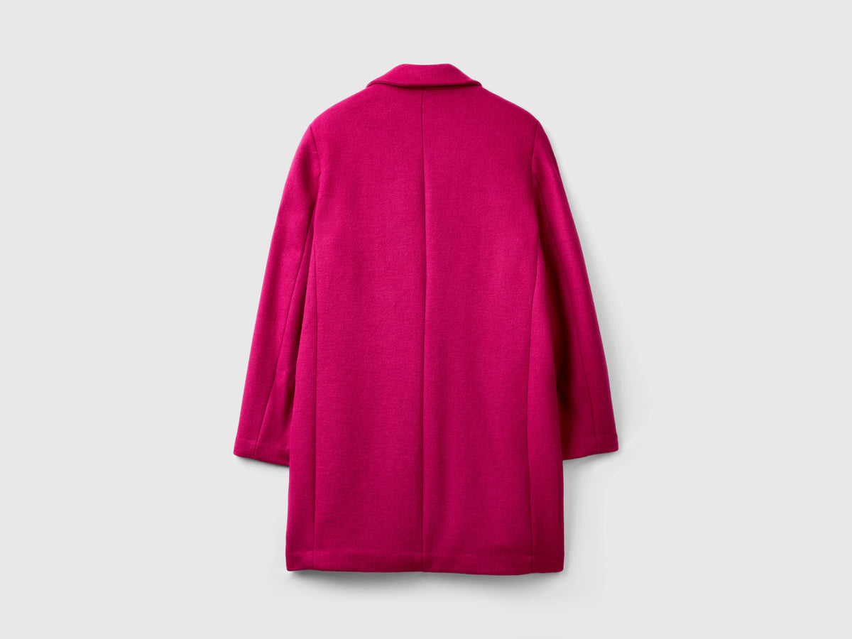 Short coat in wool blend cloth