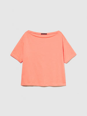 T-shirt con scollo a barca