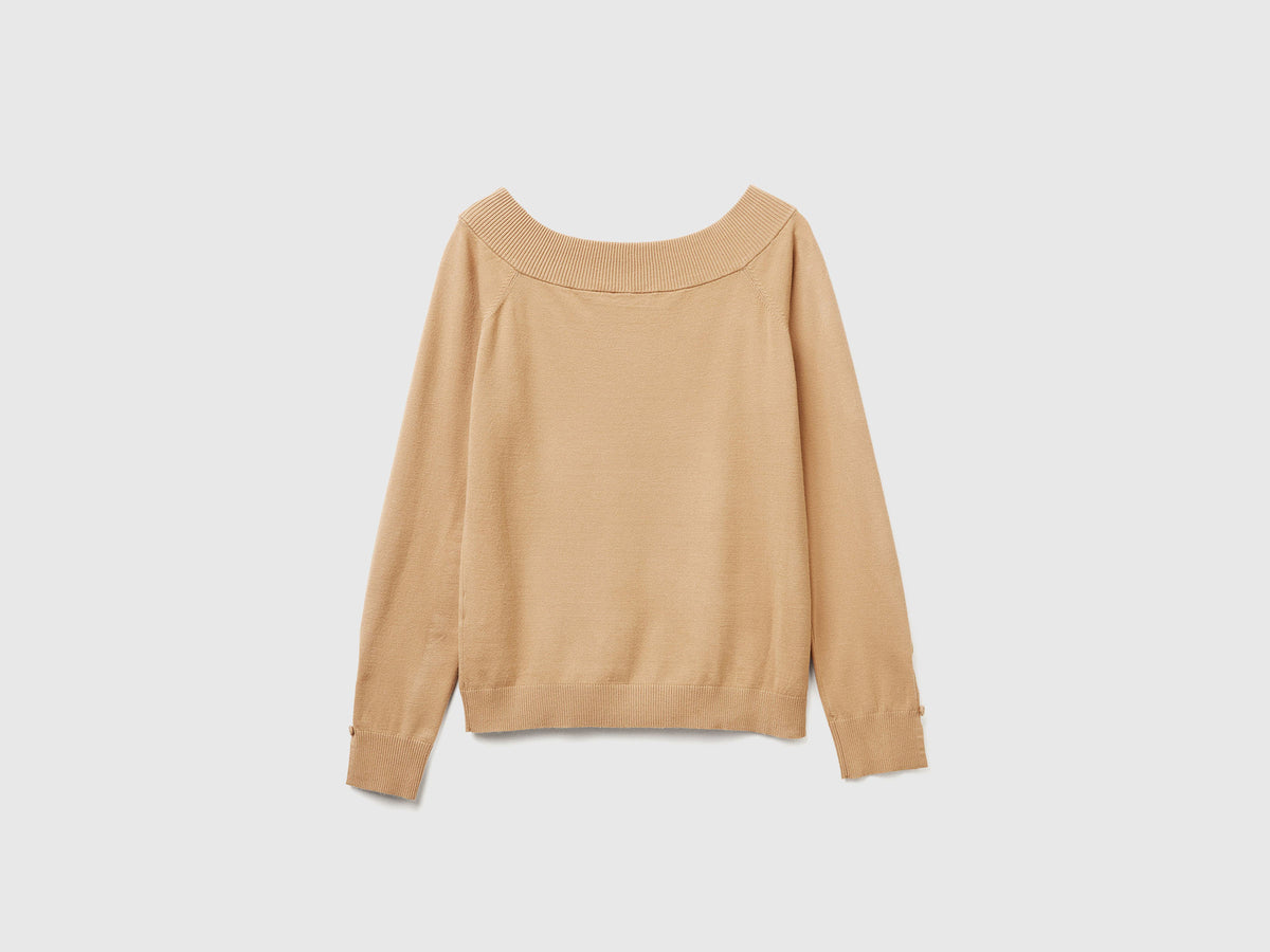 Maglia con scollo bardot