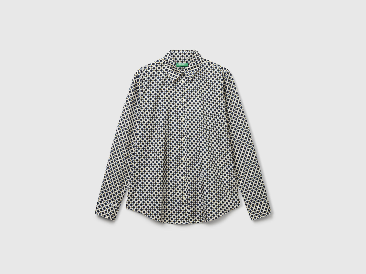 Camicia fantasia in cotone leggero da donna multi-color | Benetton Outlet