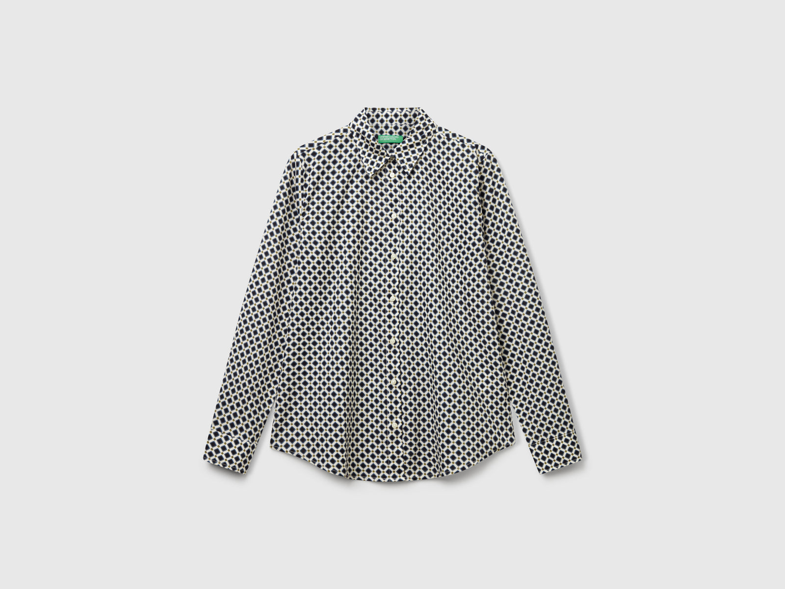 Camicia fantasia in cotone leggero da donna multi-color | Benetton Outlet