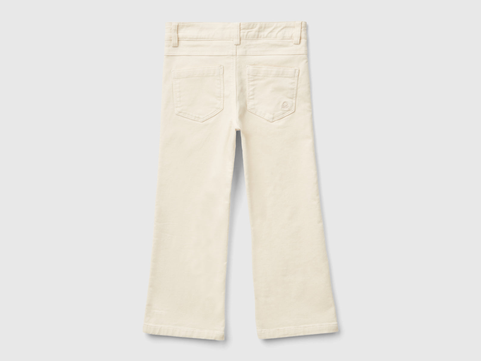 Flare fit corduroy trousers da bimba bianco panna 2 | Benetton Outlet