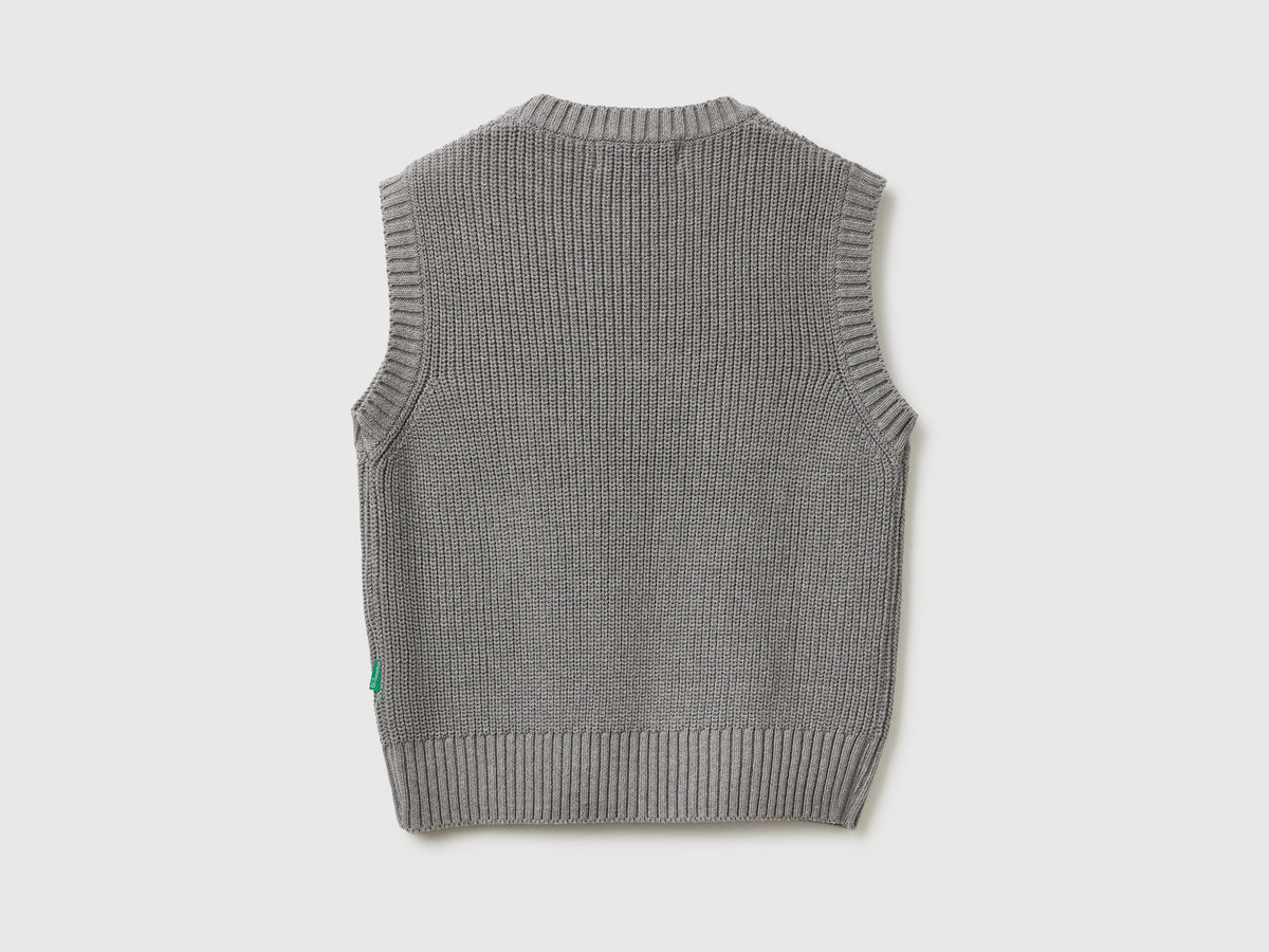 Gilet lavorato con intarsio