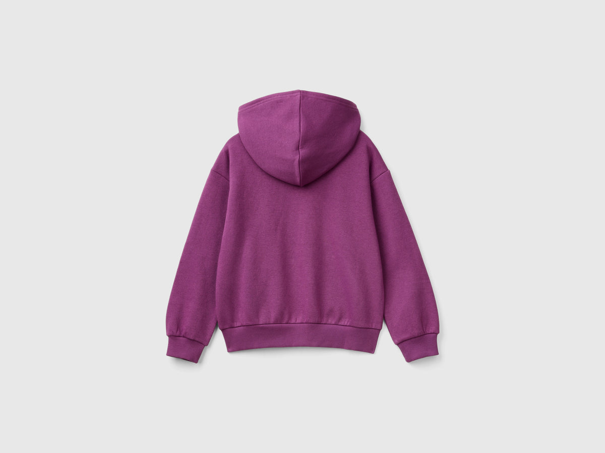 Zip-up sweatshirt with sequins