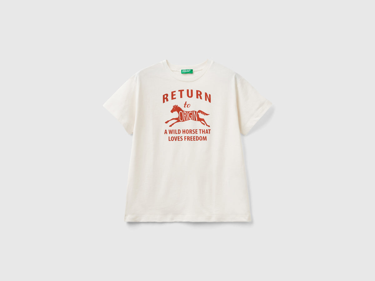 T-shirt in cotone bio con stampa