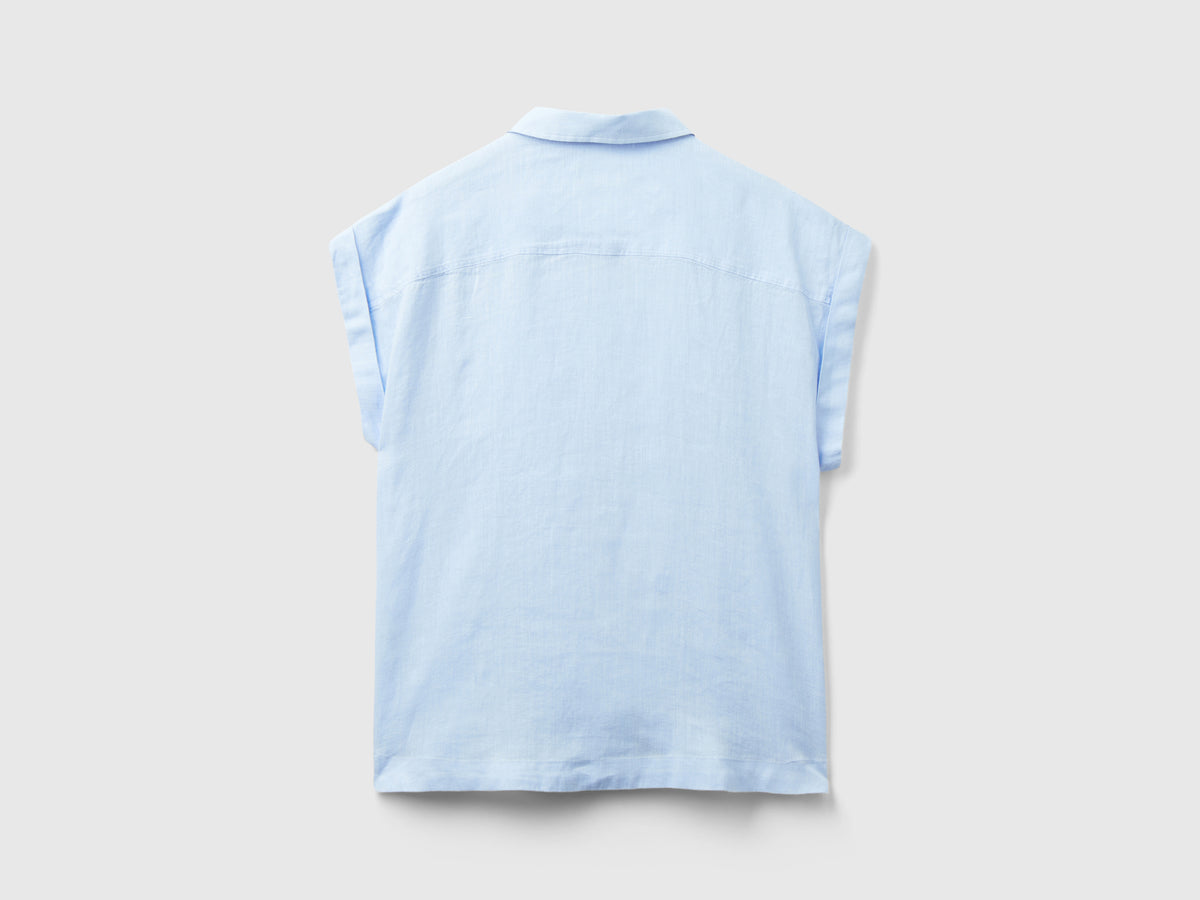 Camicia boxy fit in puro lino