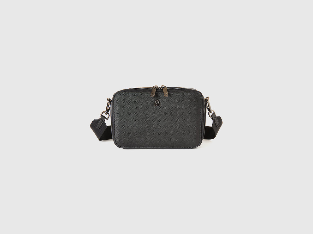 Borsa tracolla in tessuto spalmato