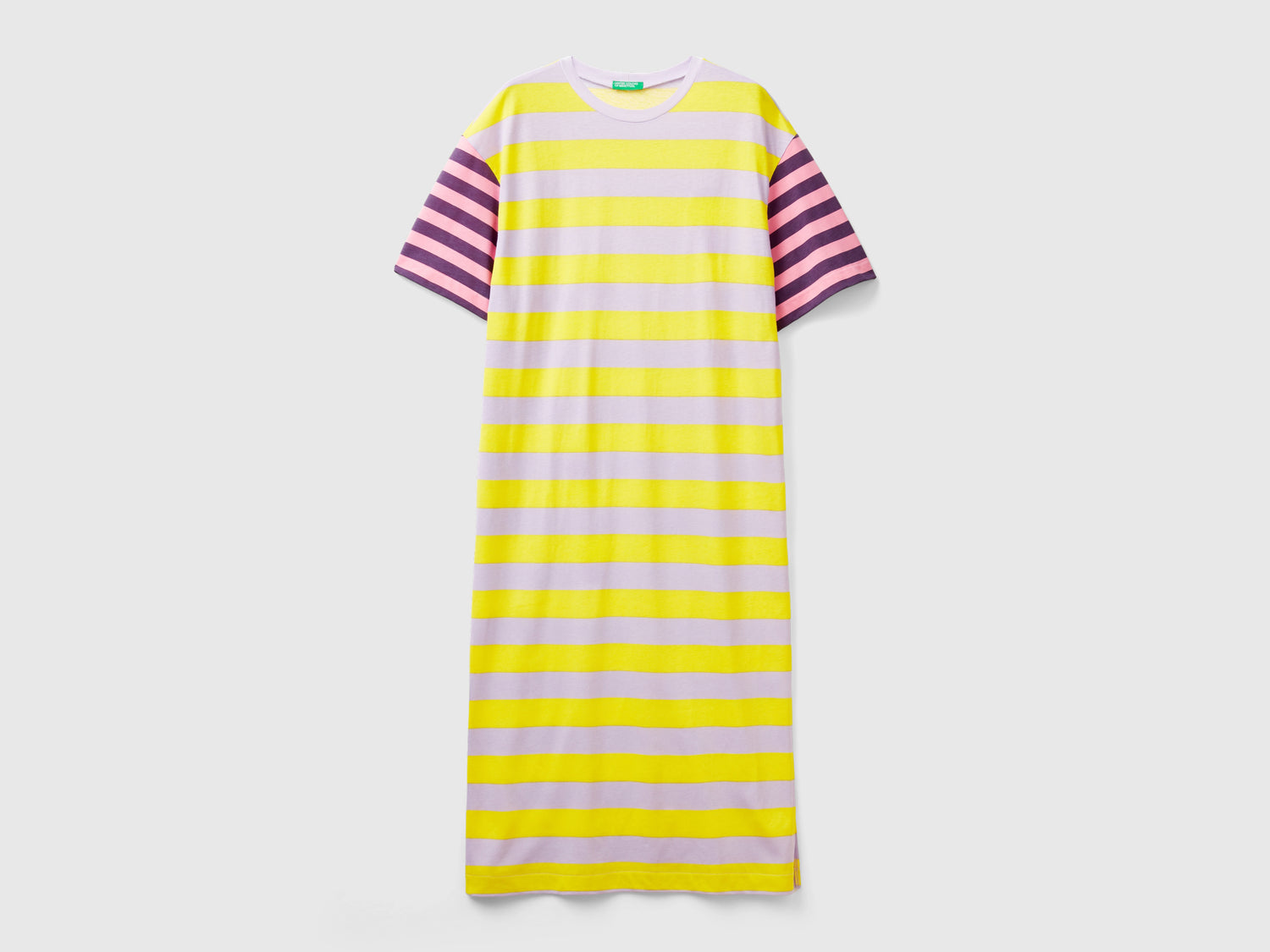 Abito girocollo a righe da donna multi-color | Benetton Outlet