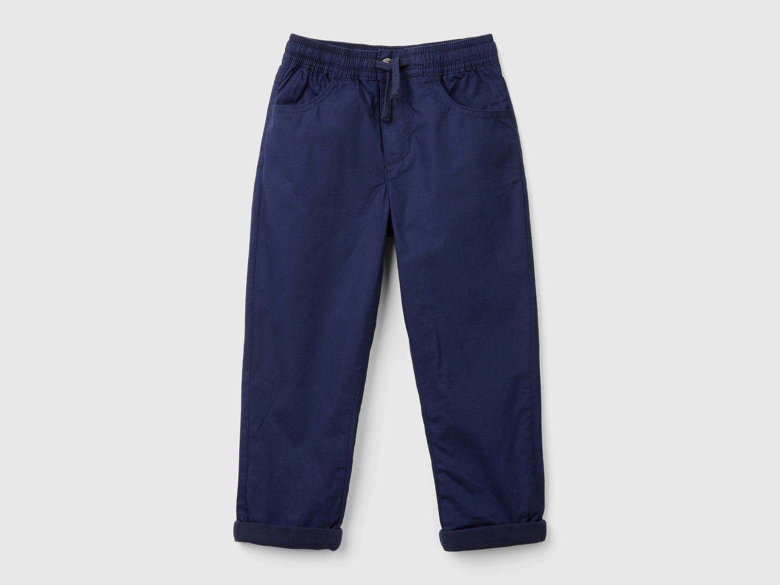 Pantaloni con coulisse da bimbo blu scuro | Benetton Outlet
