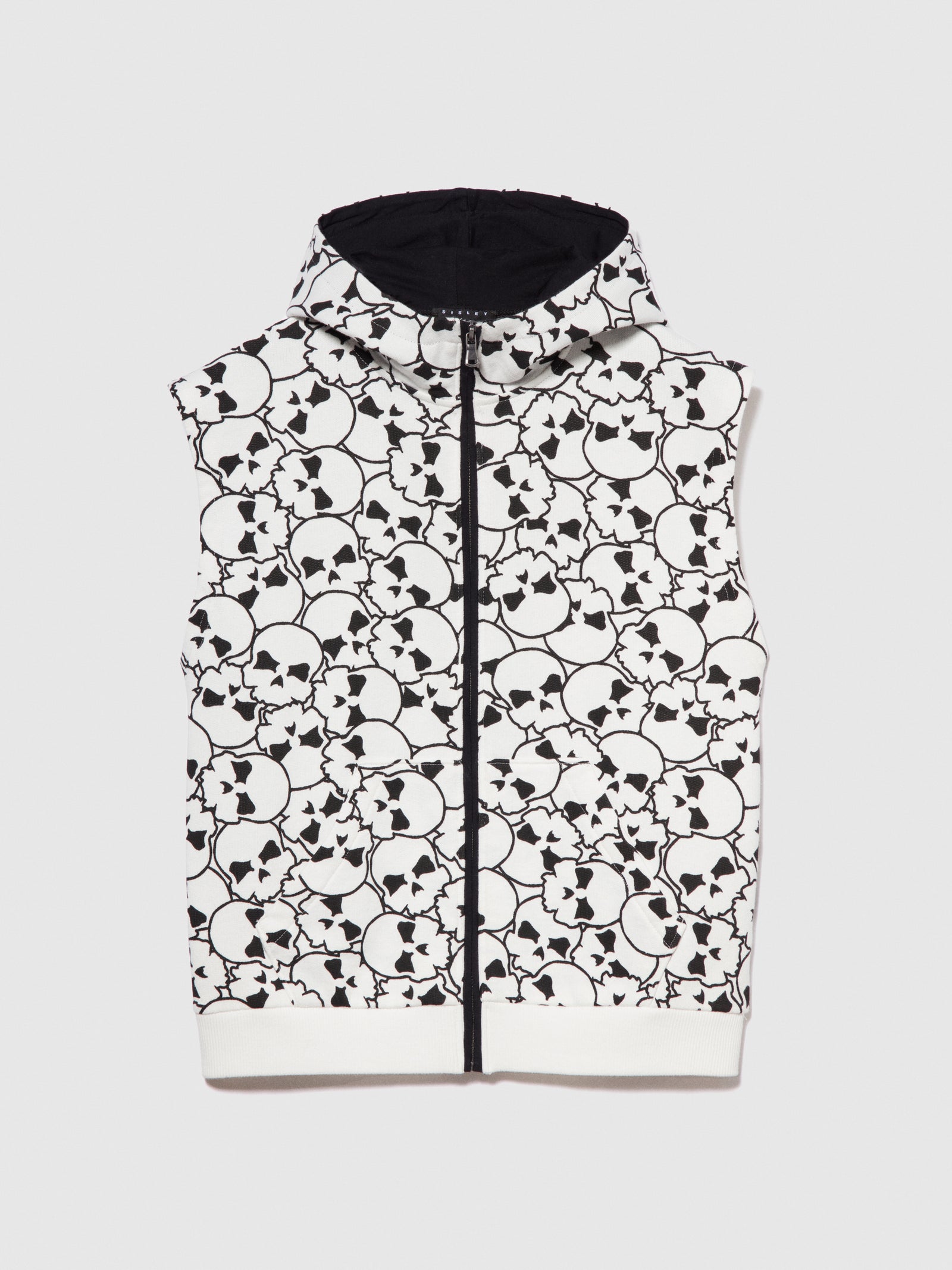 Felpa stampata senza maniche da bambino bianco | Sisley young Outlet
