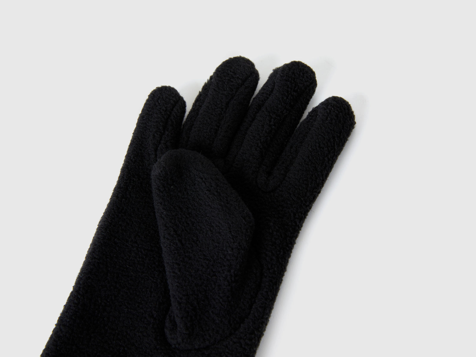 Guanti in pile da bambino nero 2 | Benetton Outlet