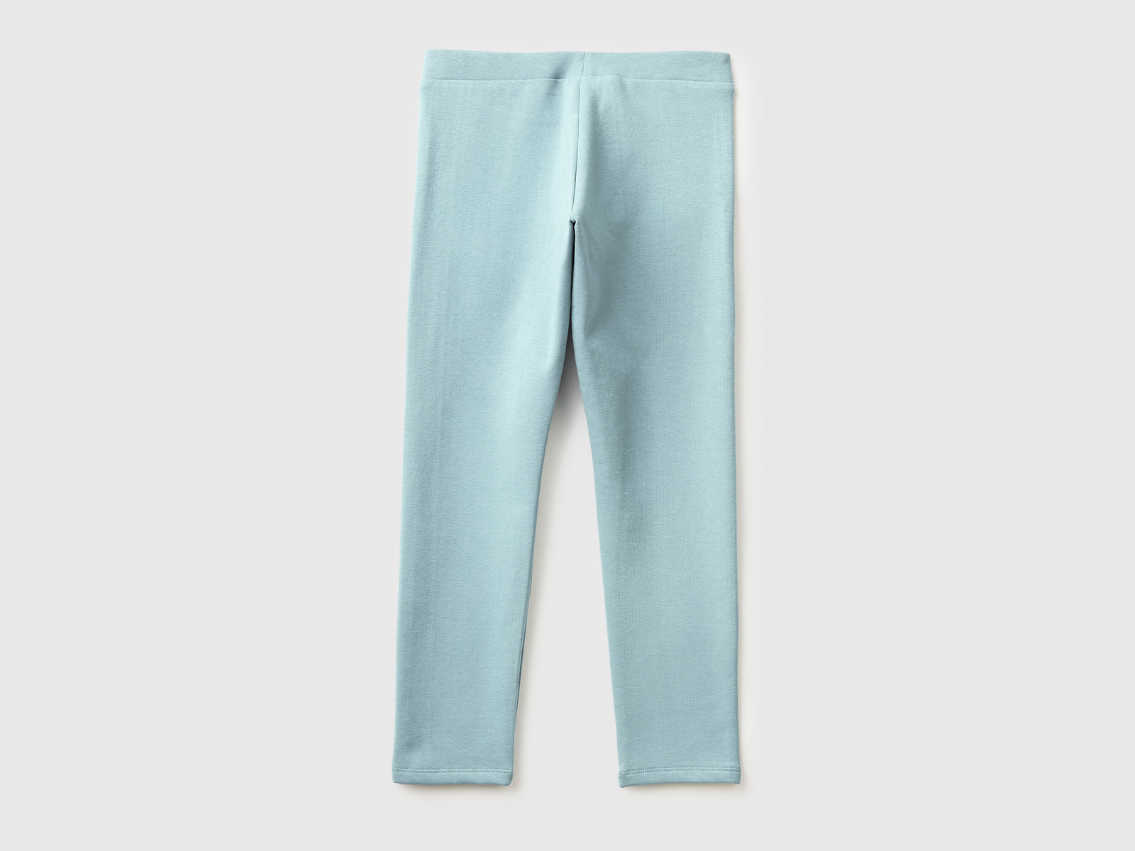 Caldi leggings felpati da bambina verde acqua 2 | Benetton Outlet