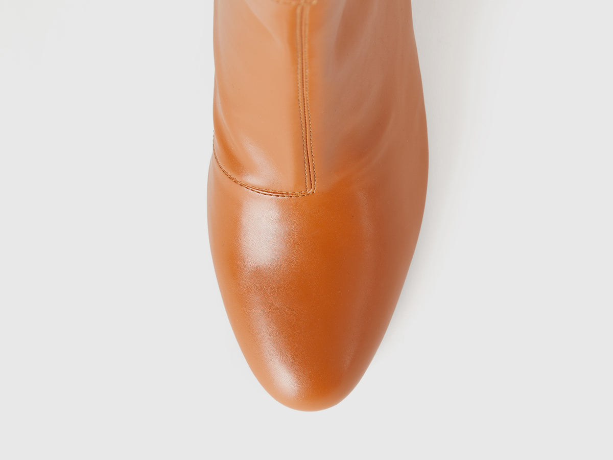 Stretch ankle boots with heel